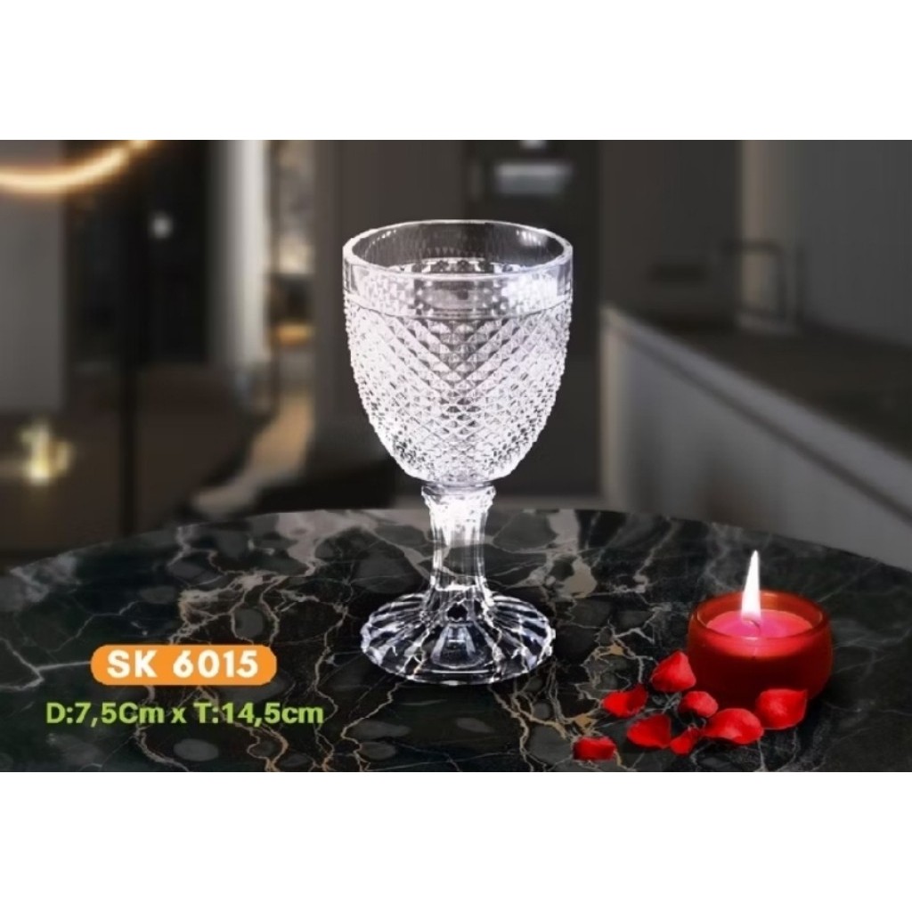 GELAS ACRILIC ESTETIK/GELAS SLOKI/GELAS TINGGI/GELAS WINE