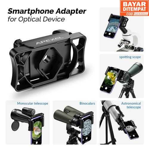 ( 16 COD ) APEXEL Smartphone Adapter for Telescope Microscope Binocular 95mm - APL-F002