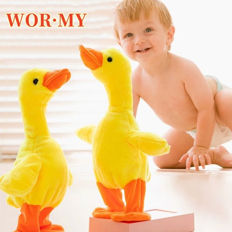 Viral WORMYMainan Boneka Duck/ Funny Duck /Bebek Musik/Dancing Duck/ Talking Duckling / Meniru