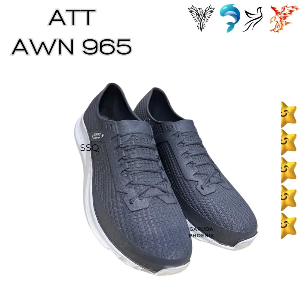 Sepatu Slip On Pria ATT AWN 965 PVC Hitam 39-43