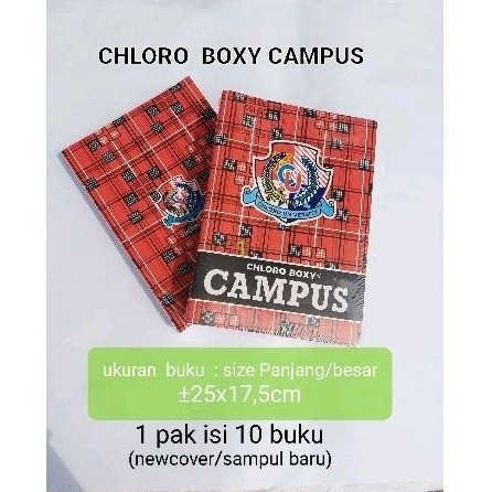 

Buku Tulis CloroBoxy isi 10 buku/pak. Made in Indonesia