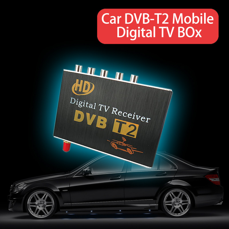 Mobile Digital Car DVB-T2 H.264 MPEG4 HD 1080P Digital TV Receiver Box support PVR function and USB