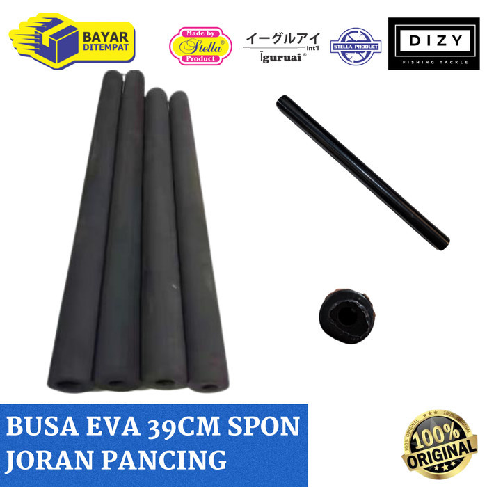 Busa Eva Spon costum Gagang Joran Pancing D dalam 1cm 40cm - Black