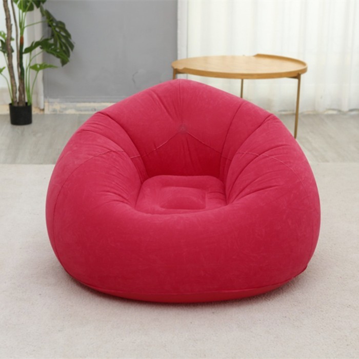 VN Sofa Kursi Angin Santai Bean Bag Inflatable Single Bulat - Merah