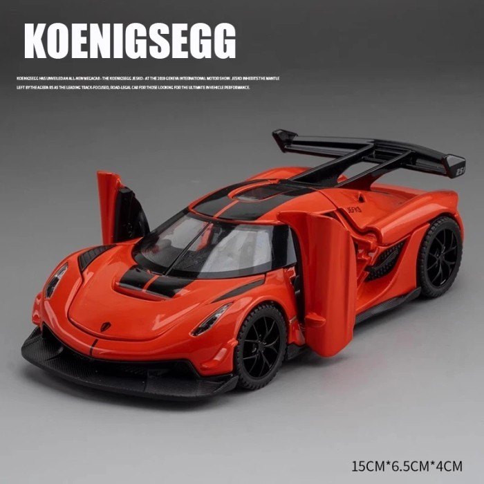 ✨Anh.S✨ -  TERLARIS Diecast Miniatur Koenigsegg Jesko Sport Car Mainan Koleksi Skala 1:32 - Orange
