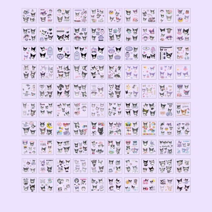 

kawaii sanrio pvc sticker waterproof lotso stiker tahan air tempelan - Purple by Summerstore Id