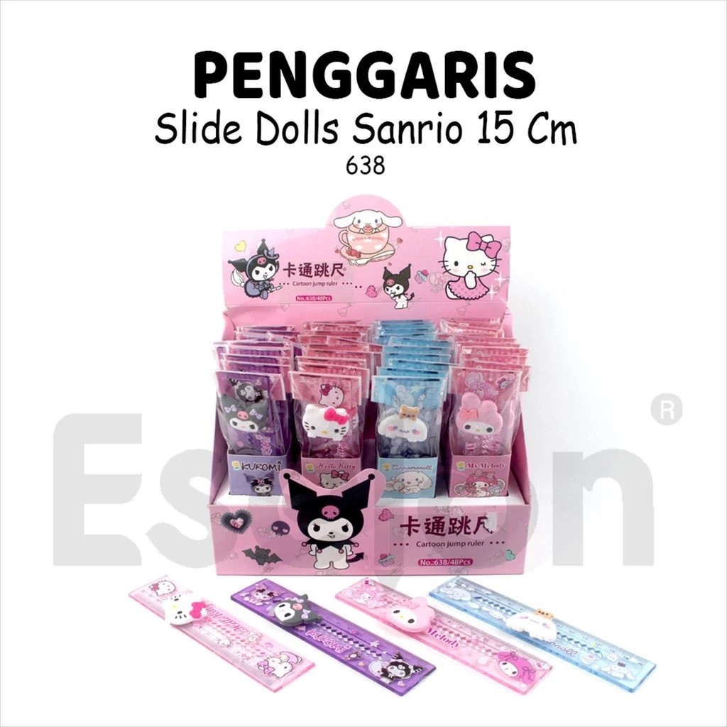 

Penggaris / Ruler 15cm Fancy Sanrio Boneka Slide - 638