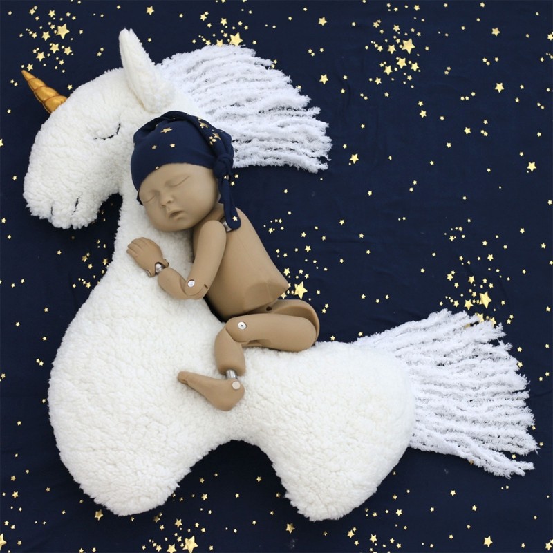 Newborn Photography Props Accessories Pony Doll Cushion Horse Shape Baby Posing Pillow for Baby Stud
