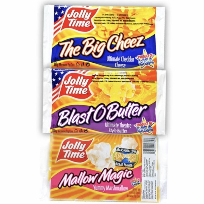 

JOLLY TIME MICROWAVE POPCORN
