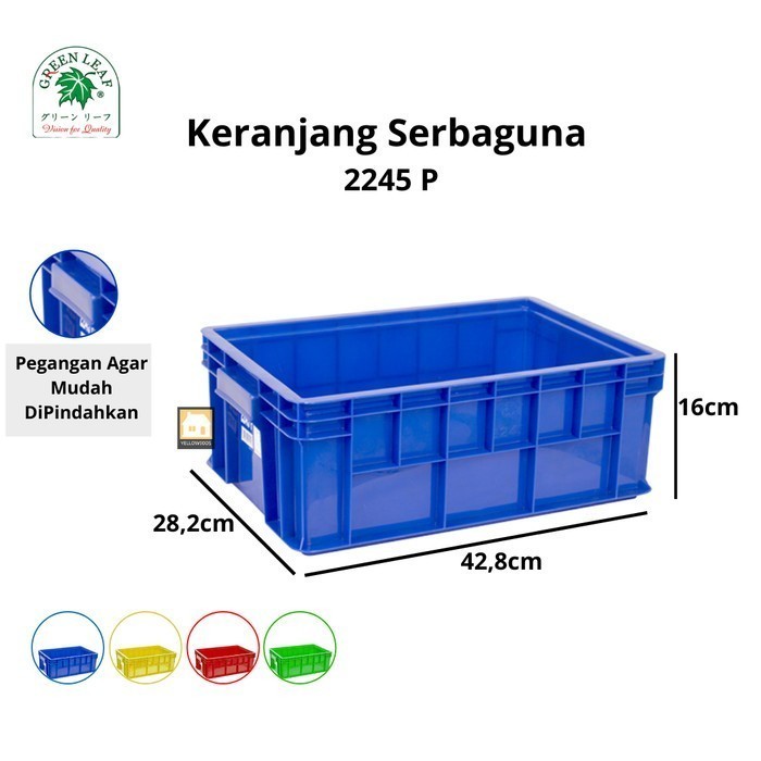 

Green Leaf Container / Keranjang Industri 2245 P - Biru