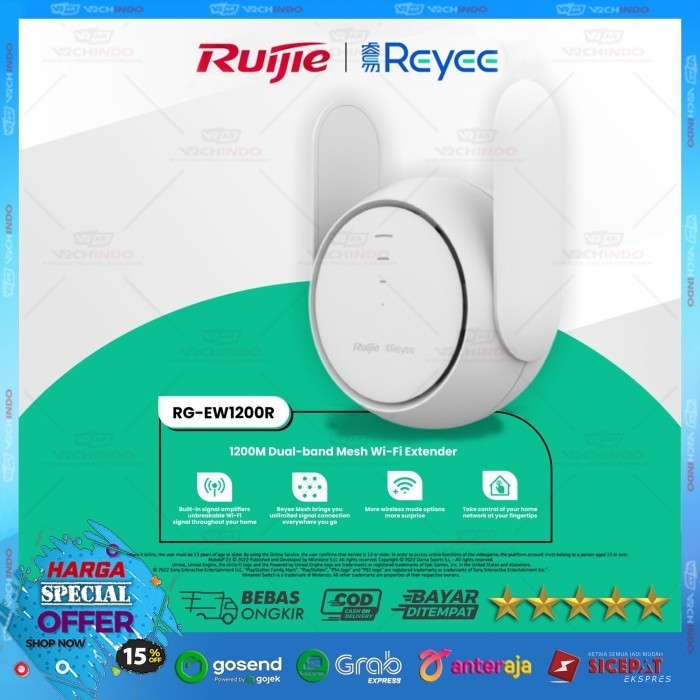 Ruijie RG-EW1200R 1200M Dual-band Mesh Wi-fi Extender Reyee 