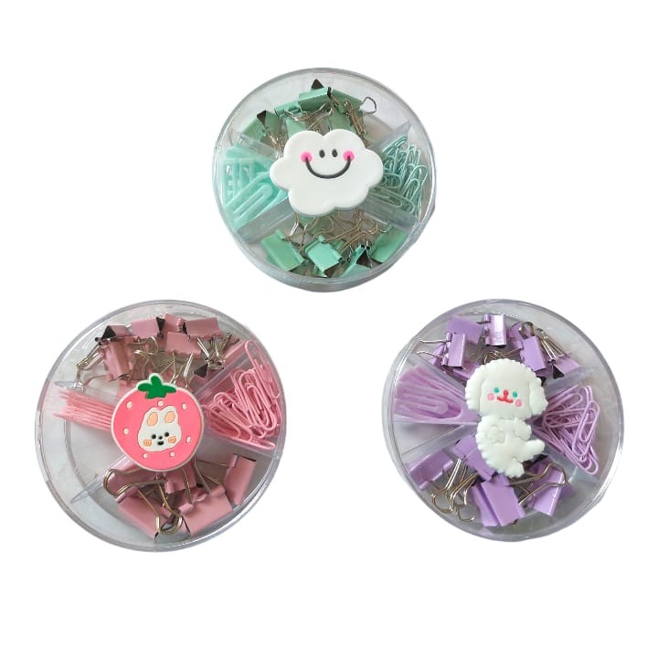 

CLIP 4412 SET / CLIP KERTAS 1 SET / KOMBINASI KLIP KERTAS PENJEPIT KERTAS BINDER CLIP WARNA PASTEL