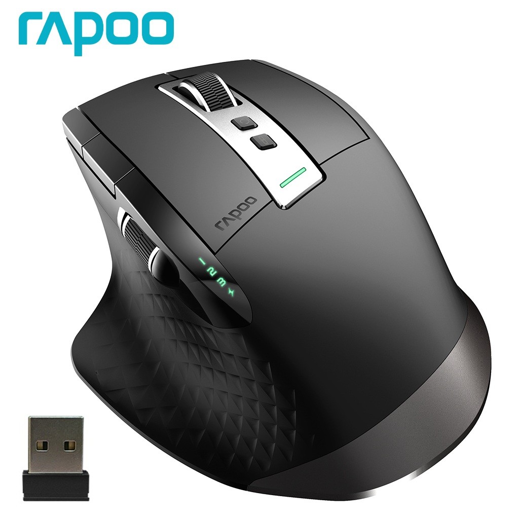 Rapoo MT750L/MT750S Multi-mode Rechargeable Wireless Mouse Ergonomic 3200 DPI Bluetooth Mouse Easy-S