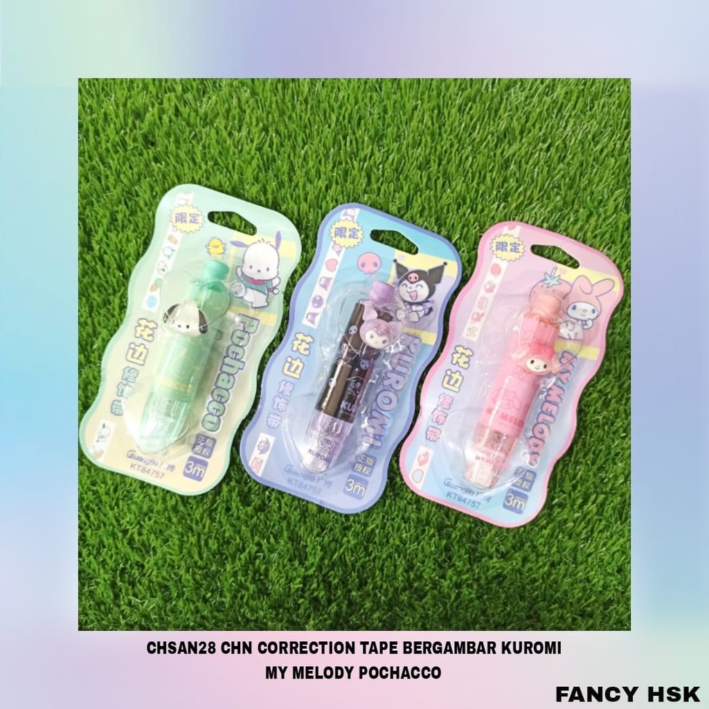 

CHN CORRECTION TAPE BERGAMBAR KUROMI MY MELODY POCHACCO CHSAN28