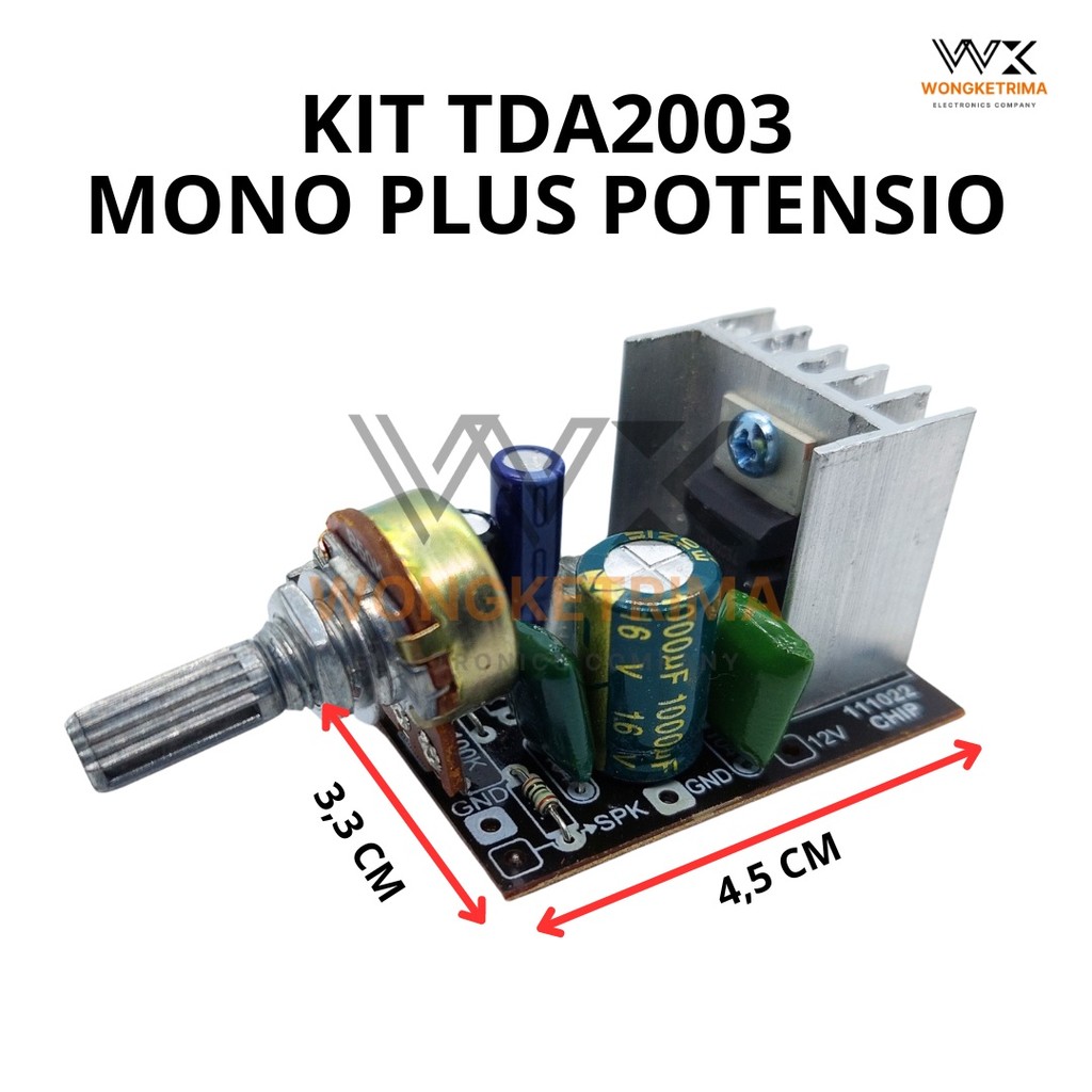 TDA2003 MONO PLUS POTENSIO KIT AMPLI TDA 2003 MINI POWER AMPLIFIER