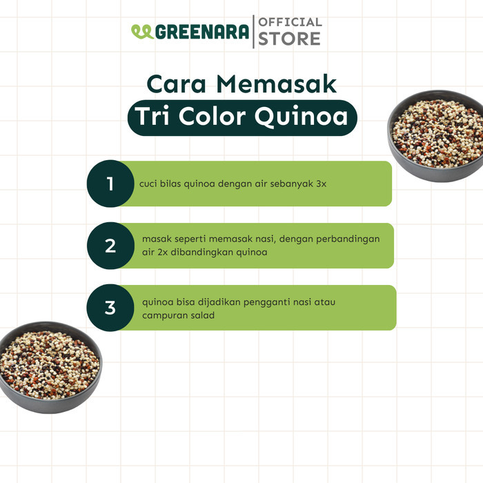 

Quinoa Putih, Hitam Merah 250gr / Organic Tri Color Quinoa