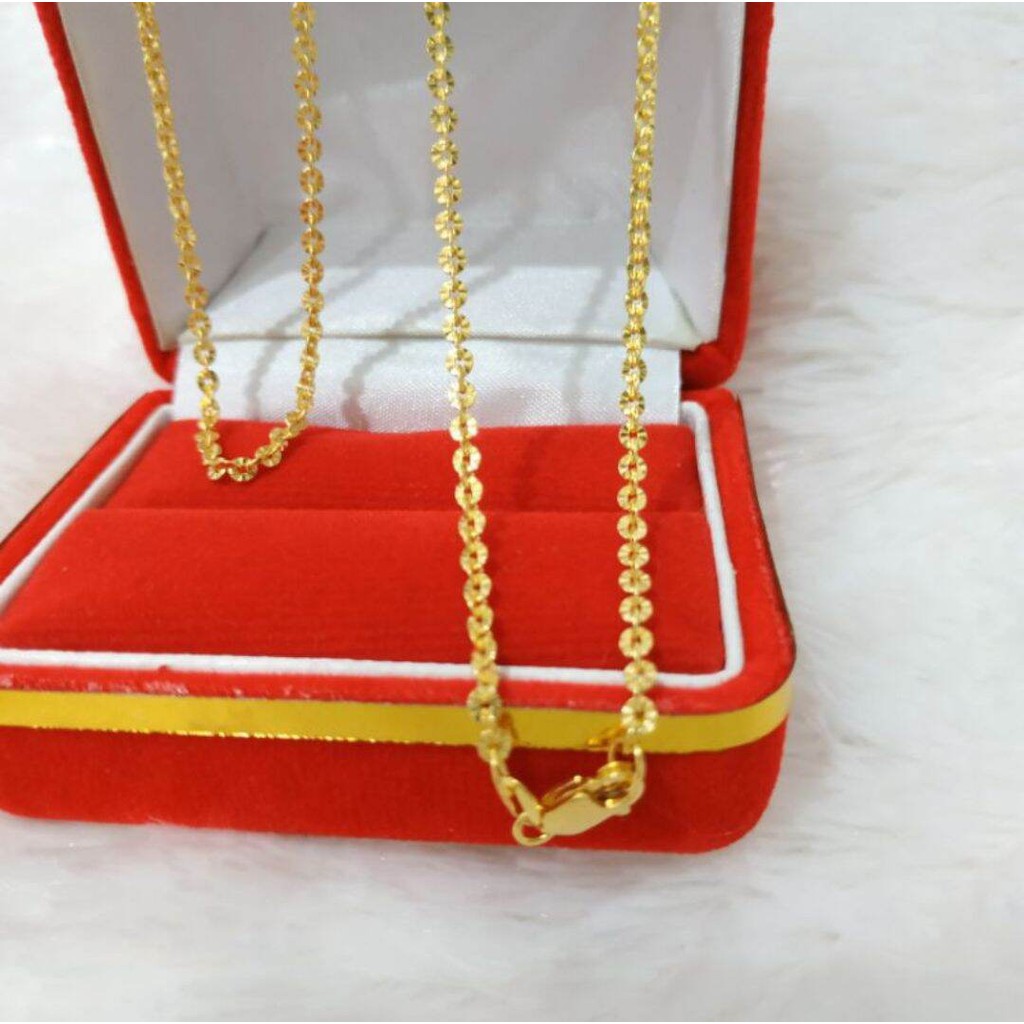 kalung nuri wanita anti karat dan dilapisi emas 24k kalung nuri ukir berat 5gram ada surat