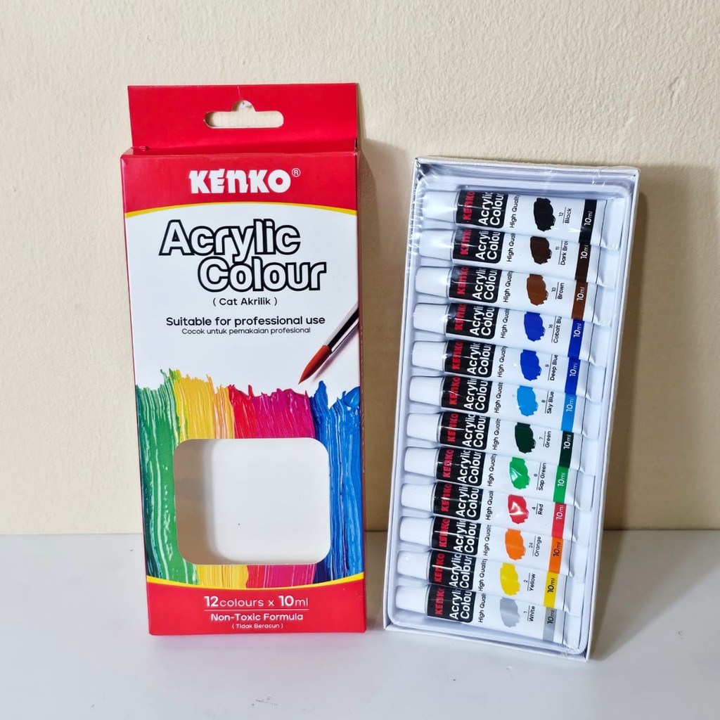 

SOS Cat Lukis Acrylic KENKO 12W/Cat Akrilik/Cat Kanvas/Painting Set/Paint SF6