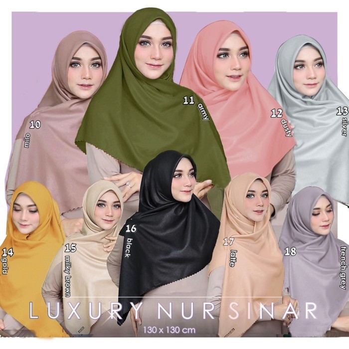 ✨TERLARIS✨ -Hijab Segiempat Azara Nur Sinar Syari LC Hijab Segiempat Glowing LC - HIJAU MINT