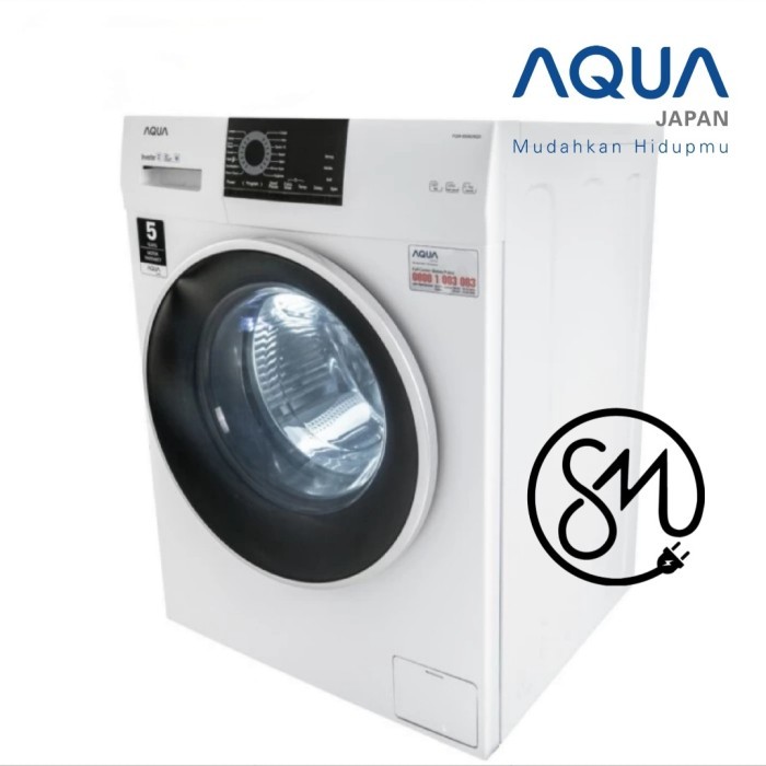 Mesin cuci Aqua 7 kg Front Loading FQW-700829QD 1 Tabung Bukaan depan