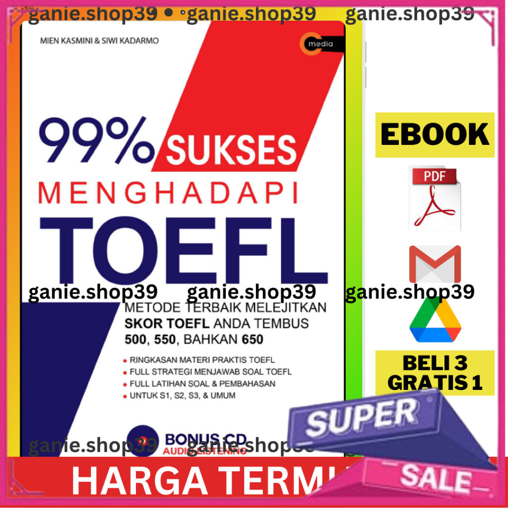 

BELI 3 GRATIS 1 [286] [E-B.O.O.K] 99% SUKSES MENGHADAPI TOEFL