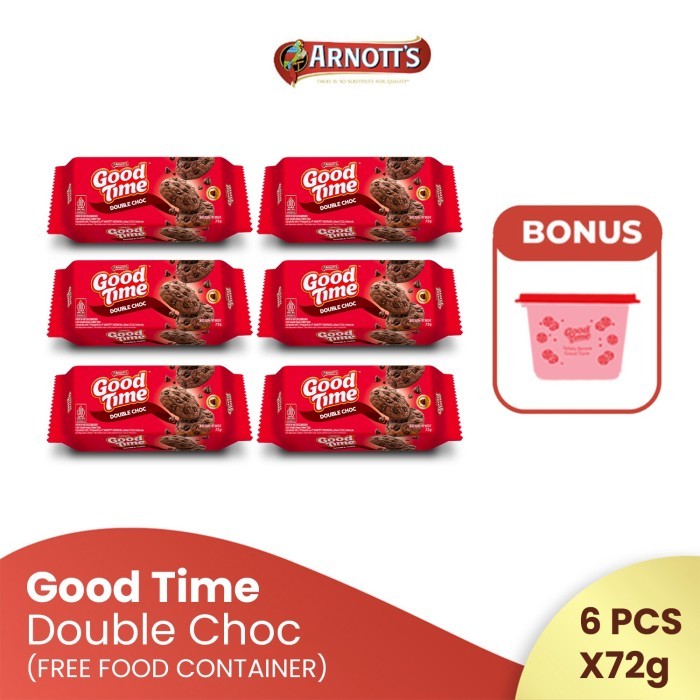 

Good Time Cookies Double Choco 6pcs (FREE Food Container)