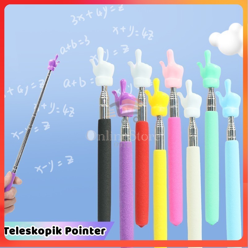 

OS-A112-Tongkat penunjuk whiteboard untuk guru mengajar / Tongkat penunjuk papan tulis praktis / ATK Extendable pointer teleskopik untuk mengajar kantor sekolah pelajar anak Telescopik finger reading stick