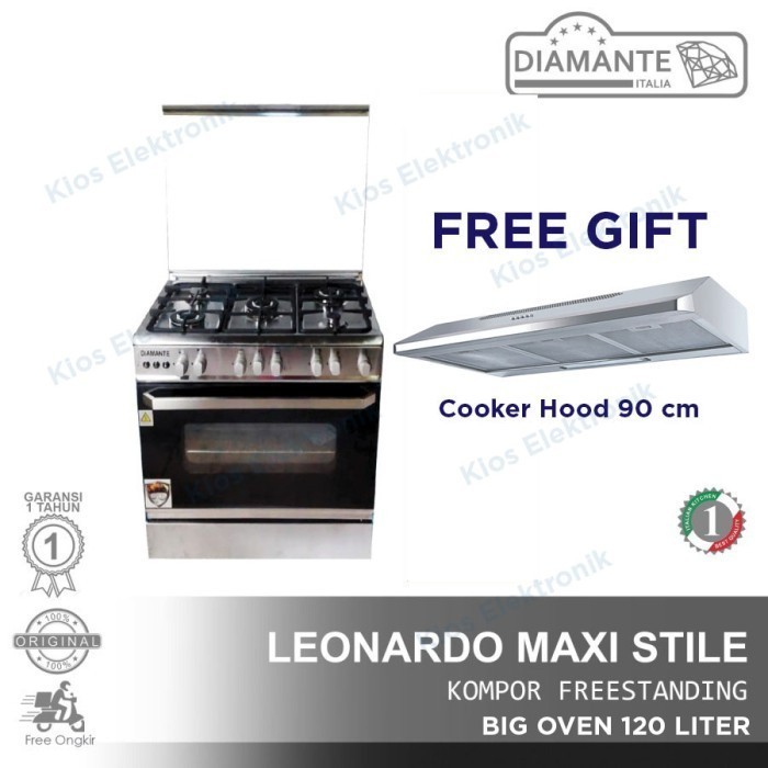 DIAMANTE - Leonardo Maxi Stile Kompor Freestanding Big Oven 120 L