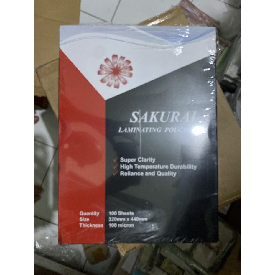 

Plastik Laminating Sakurai Folio A3 1 Pak Isi 100 Lembar x 100 Micron