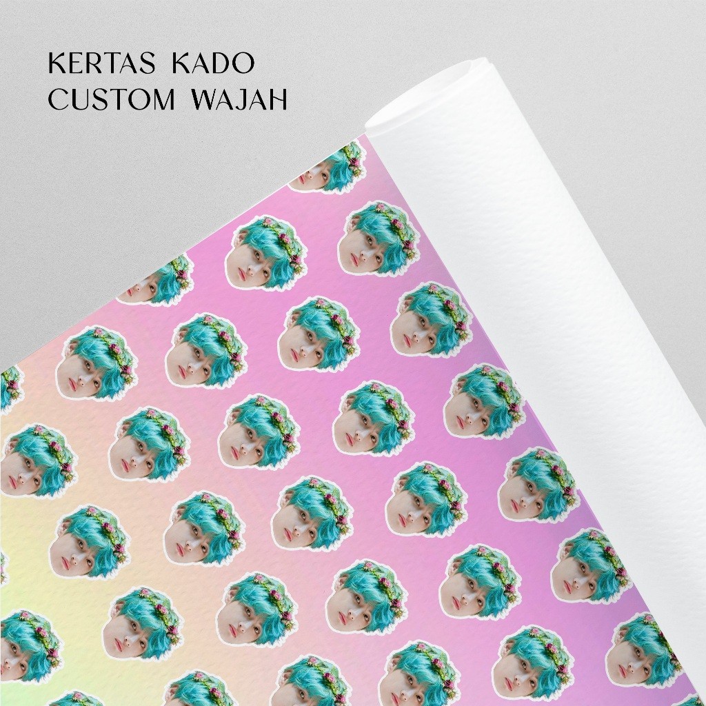 

Kertas Kado Custom Wajah & Nama Untuk Hadiah Ulang Tahun