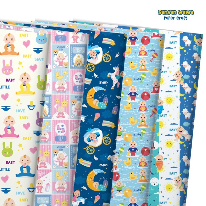 

Kertas Kado Sansan Wawa ukuran kecil / 100 pcs