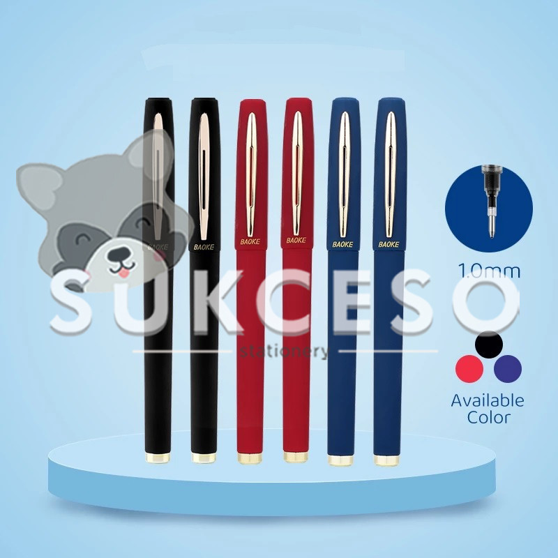 

BAOKE Pen Gel 1.0mm PC1848 - Pulpen Jel SATUAN Tahan Air Biru / Hitam Murah