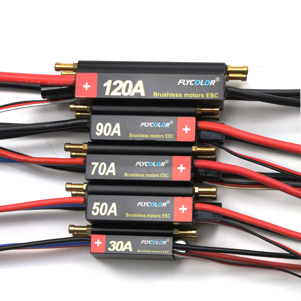 Waterproof RC boat Brushless ESC 30A 50A 70A 90A 120A Two way Electronic Speed Controller
