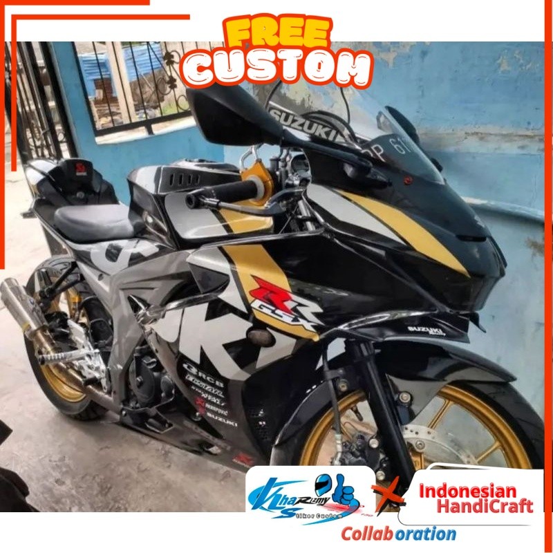 stiker striping GSX R150 LIVERY 2019  HITAM CUSTOM