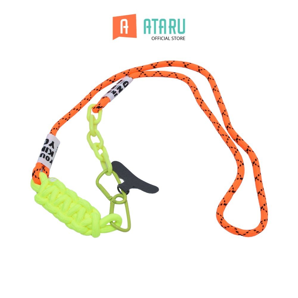 Ataru Lanyard Kombinasi - Kuning/Orange Tali Leher Name Tag Id Card Kartu Akses Tali Gantungan Hp