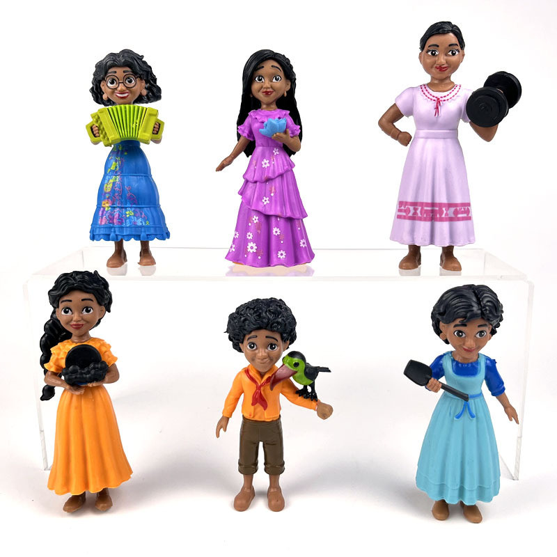 6pcs/set Disney Anime Movie Encanto Figure Model Toy Dolls Set Cartoon Doll Home Decorations Figurin