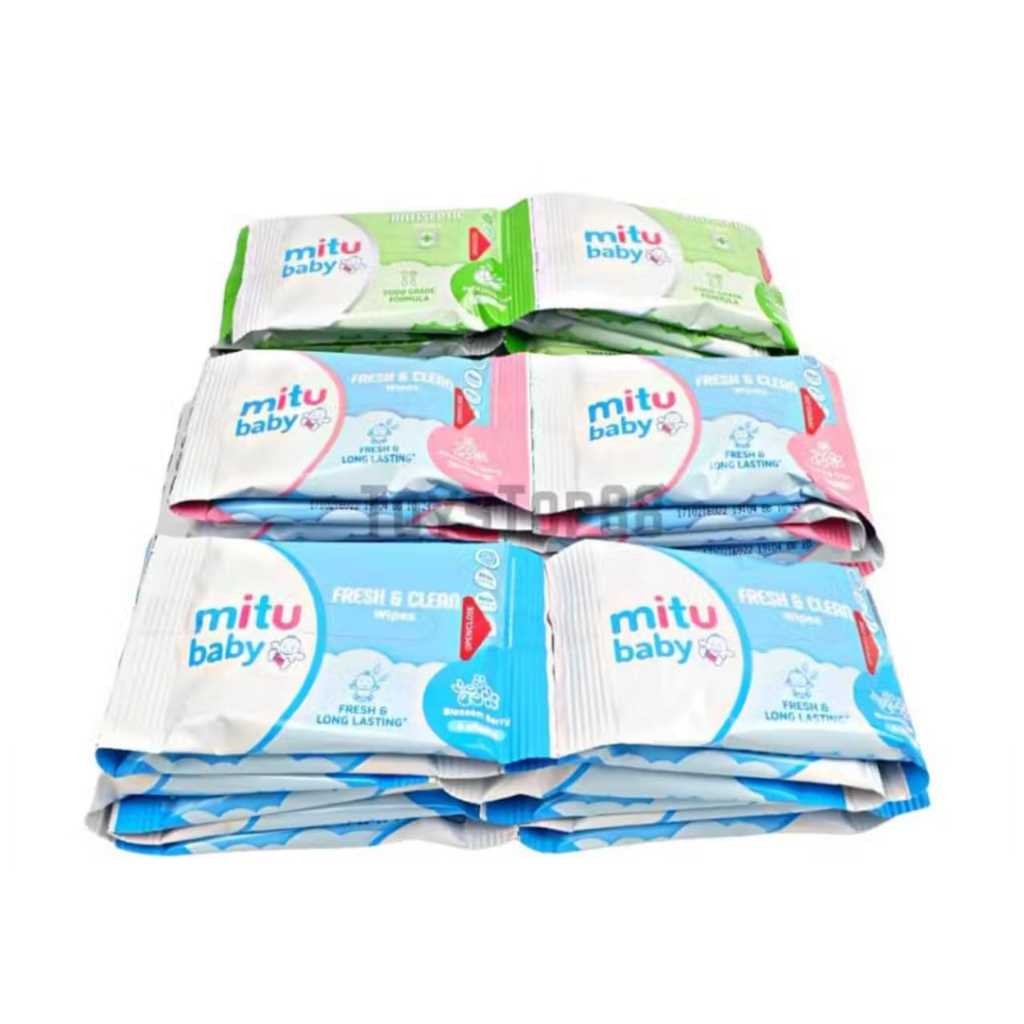 MITU TISSUE BASAH MINI / 1 RENCENG ISI 12 PCS