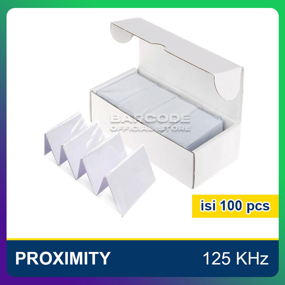 

1 Pack Proximity 125 KHz Kartu RFID PVC ID Polos Blank Card 125KHz isi 100 Pcs