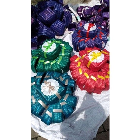 BESEK BAMBU | KOTAK HAMPERS | BESEK CATERING WARNA UKURAN 25 x 25 x 11 CM BESEK HAMPERS