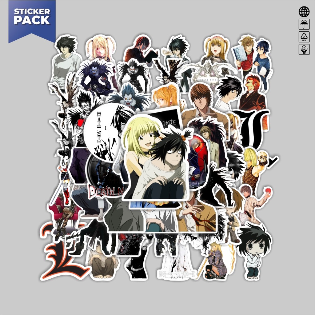 

[100PCS]Stiker Pack Stiker Anime Death Note Aesthetic Vinyl Anti Air Dekorasi Sticker Laptop Buku Journal Koper Helm Casing HP Gitar Helm Skateboard