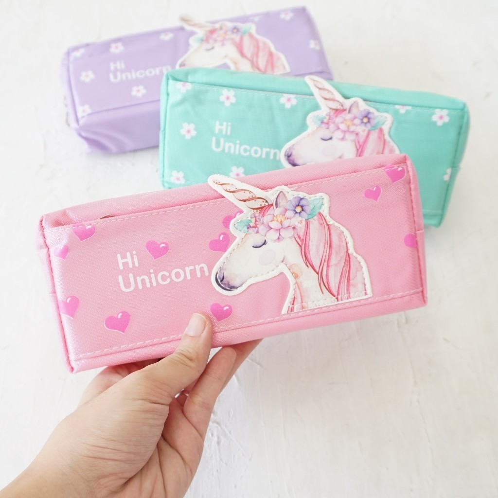 

PENCIL CASE UNICORN / TEMPAT PENSIL RESLETING / KOTAK PENSIL ANAK LUCU