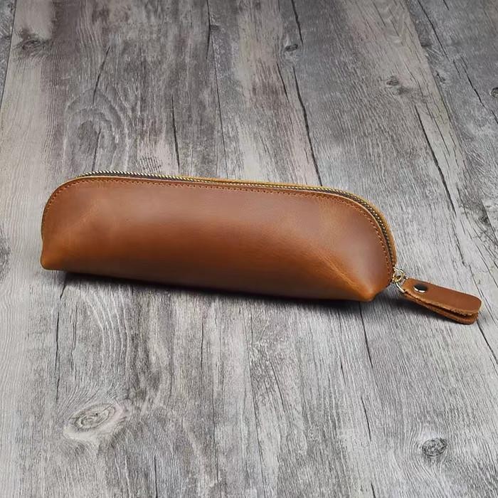 

[BERGARANSI] Harga Promo (KP-193) Kotak Pensil Kulit Sapi Asli / Tas Alat Tulis Kantor Kulit Asli / Pouch Make Up mini Kulit Sapi - Brown Berkualitas Paling Dicari