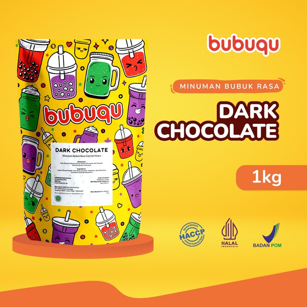 

Bubuqu Dark Choco Powder Drink 1 Kg - Bubuk Minuman Cokelat