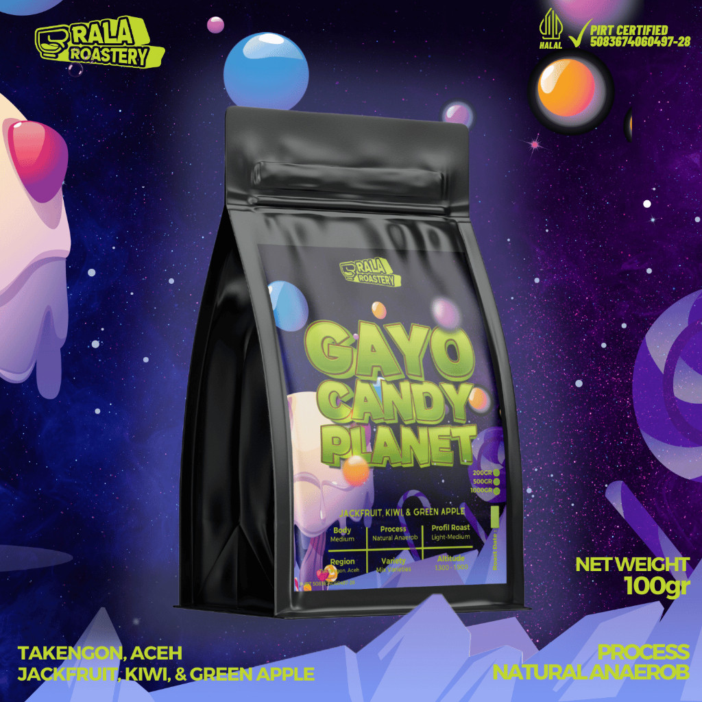 

Kopi Arabika Gayo Candy Planet Natural | Biji Single Origin 100gr