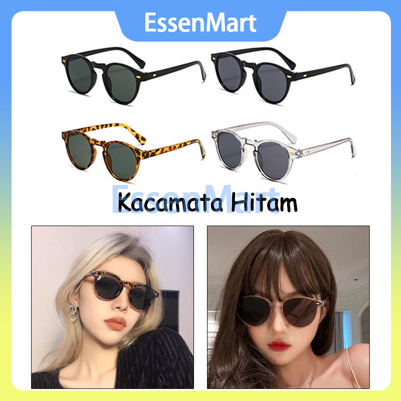 Kacamata Hitam Retro Gaya Wanita Dan Pria / Kacamata Hitam / Kacamata Hitam Retro Gaya Bulat Kecil