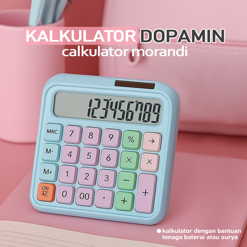 

Solar Kalkulator Dopamin Pastel Full Color/Kalkulator Dopamin DX-2298 Multifungsi 12 Digit Angka
