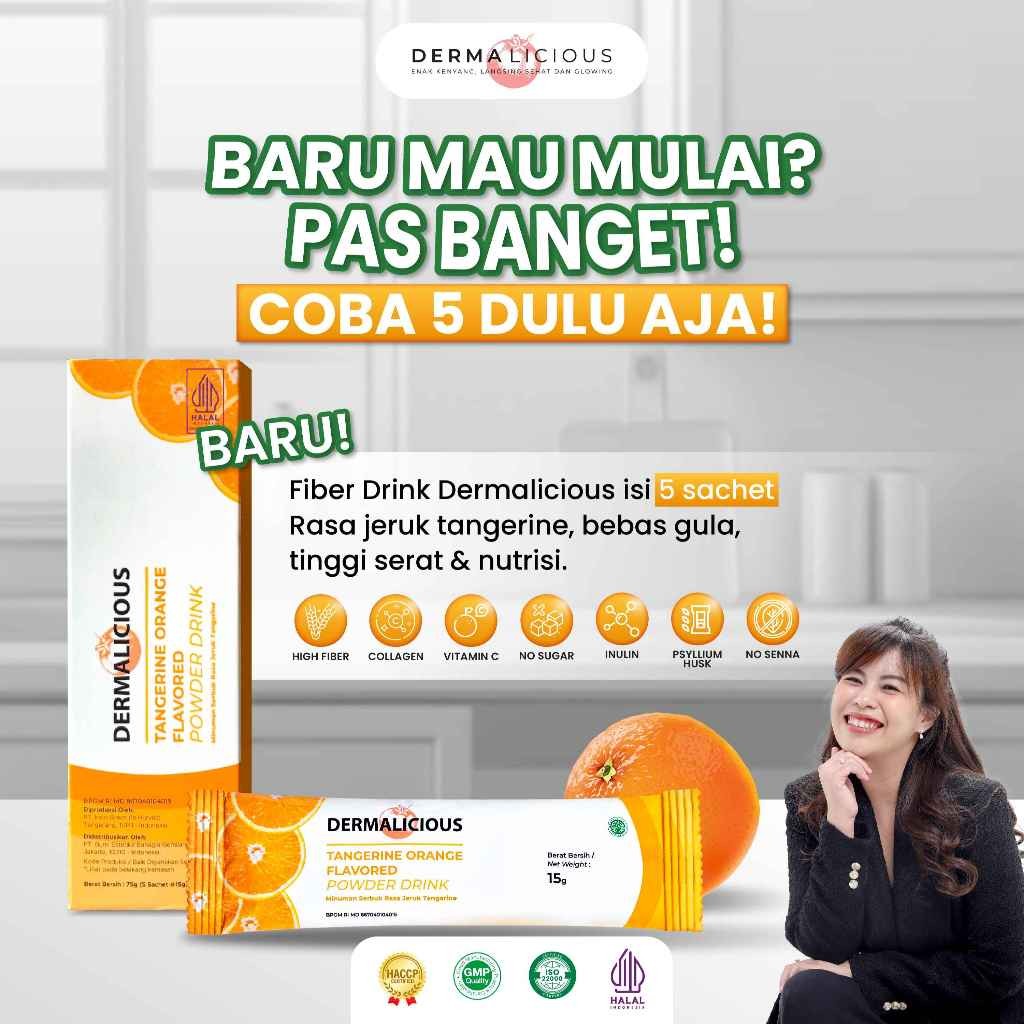 

New Minuman Serbuk Rasa Jeruk Tangerine (Fiber) isi 5 SachetPremium
