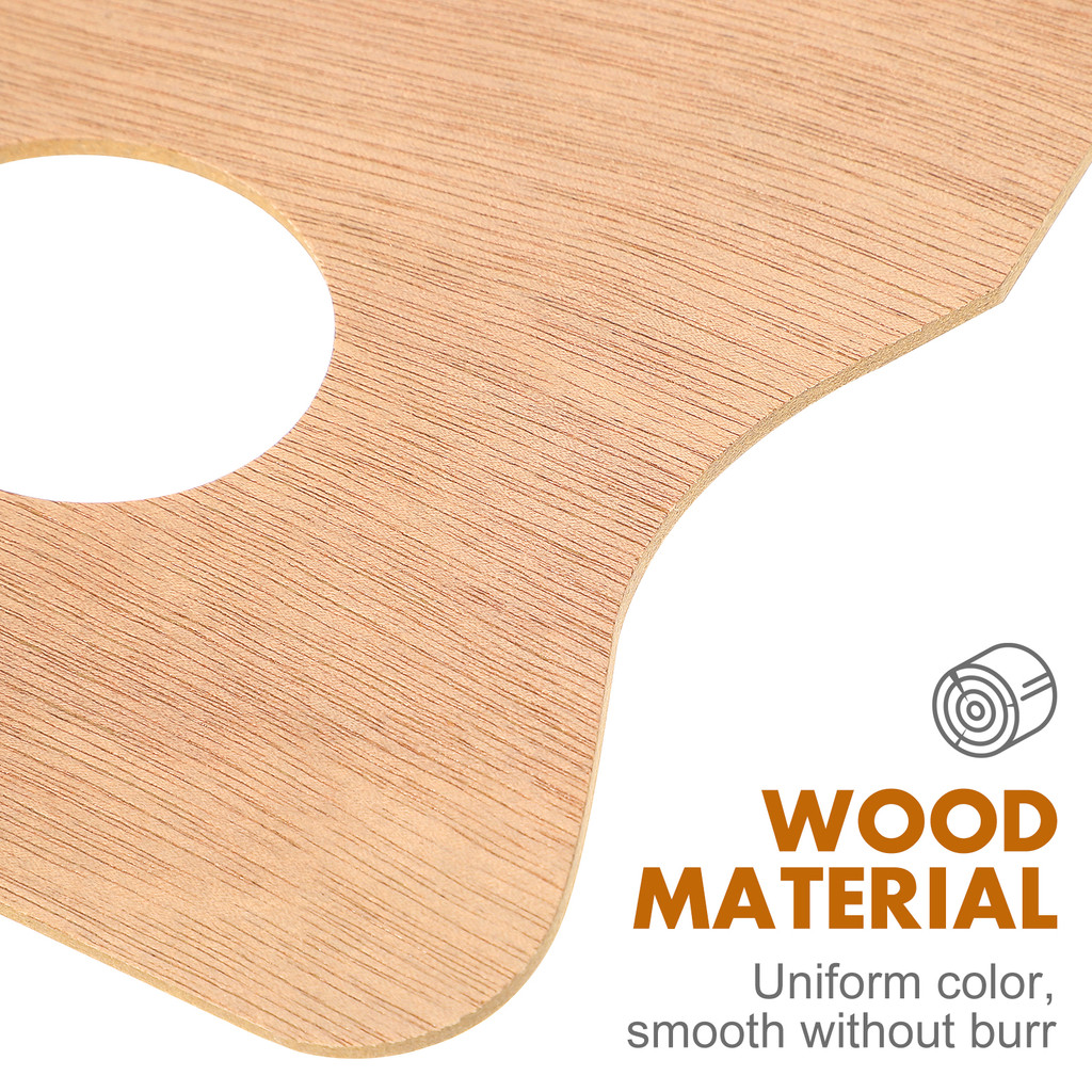

Wooden Painting Durable Oil Coated Smooth Surface Professional Artist Painting Palette Supplies Vintage Style Tool