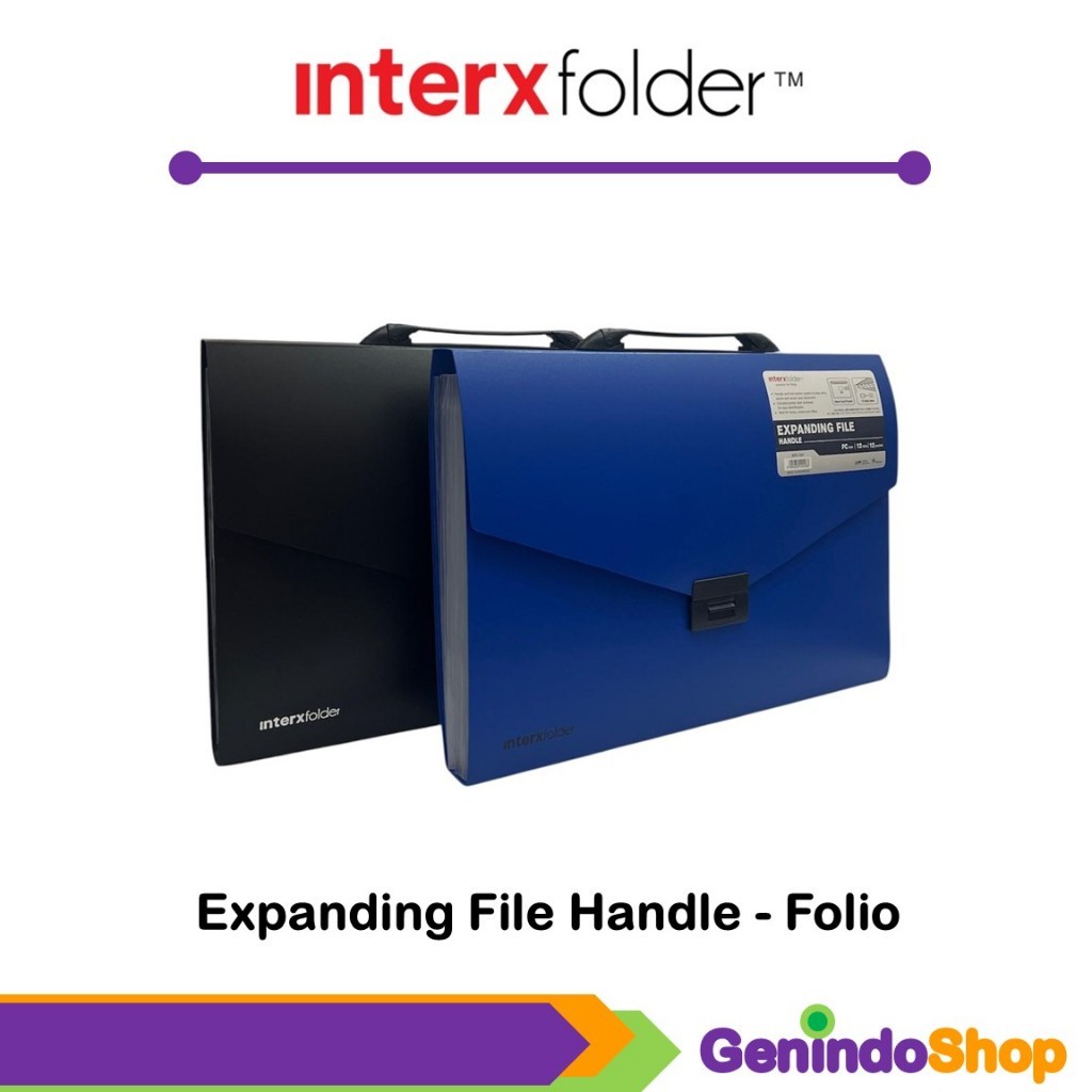 

Map Harmonika Handle Folio 13 Pocket / Expanding File Handle FC InterxfolderCO