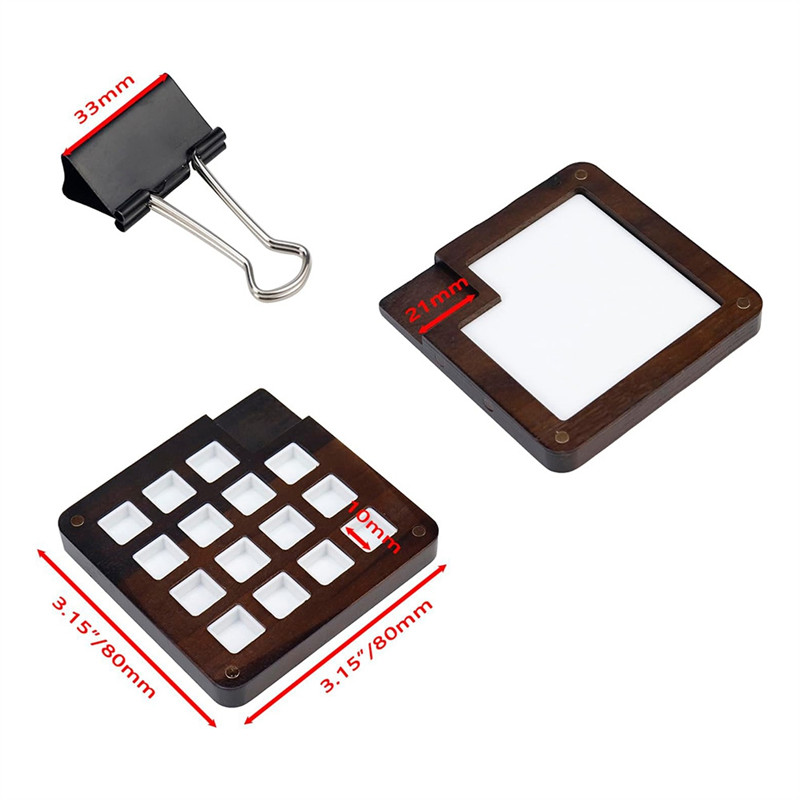 

Wooden Portable Sketchbook Palette Mini 15 Grids Travel Paint Palette Portable Mini Tin Empty Watercolor Palette